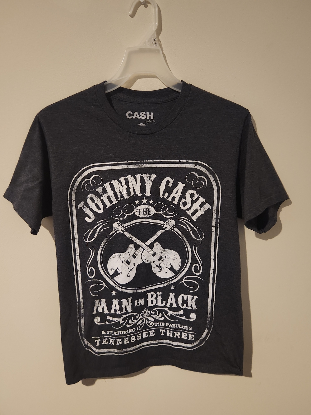 Johnny Cash Shirt Mens Small Black White Man In Black Tennessee Three Music